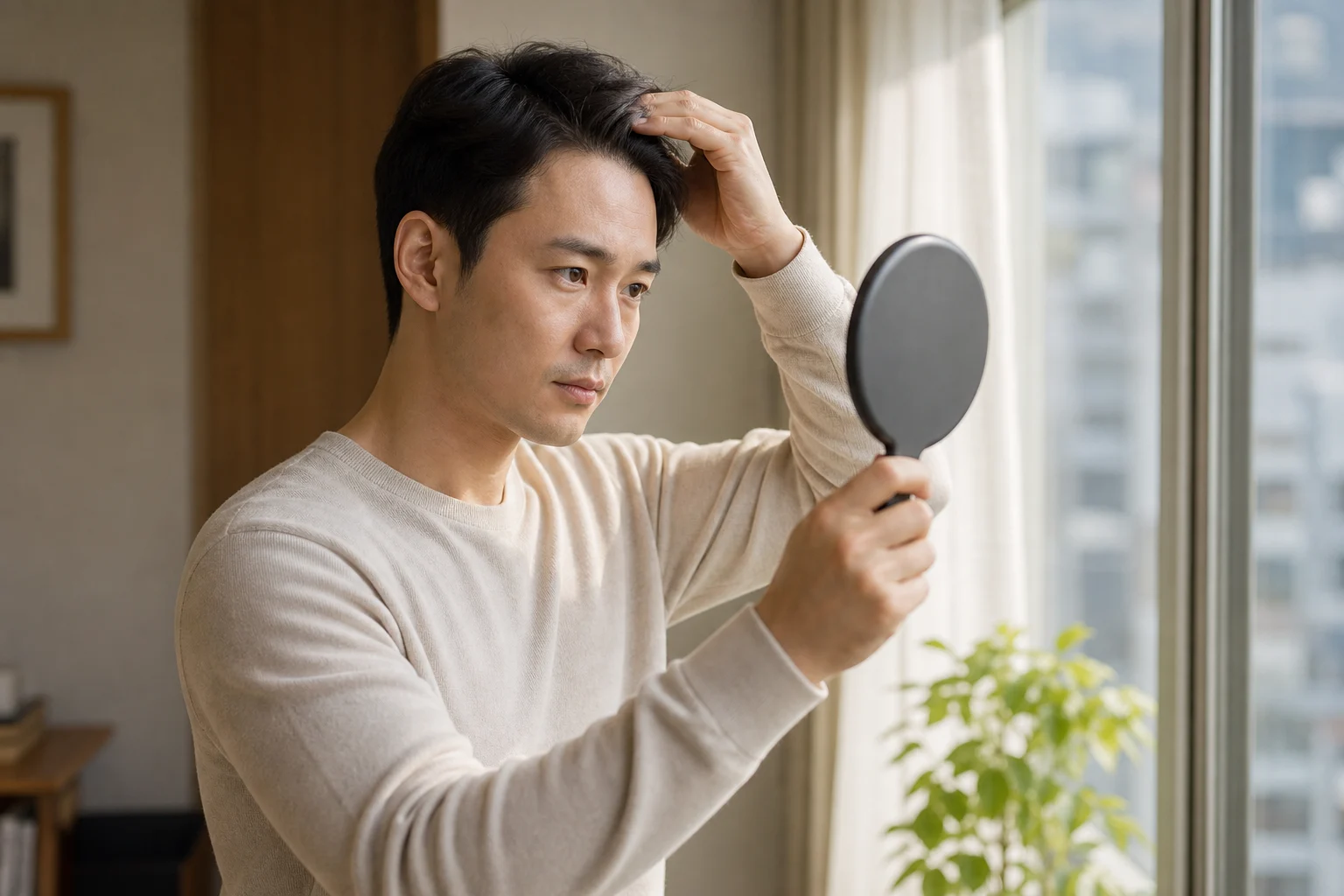 여성 탈모 병원 정보를 확인하는 상담 준비 장면
